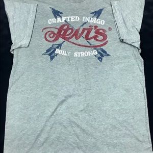 Levi’s Crafted Indigo Built Strong Men’s Tee Sz XL